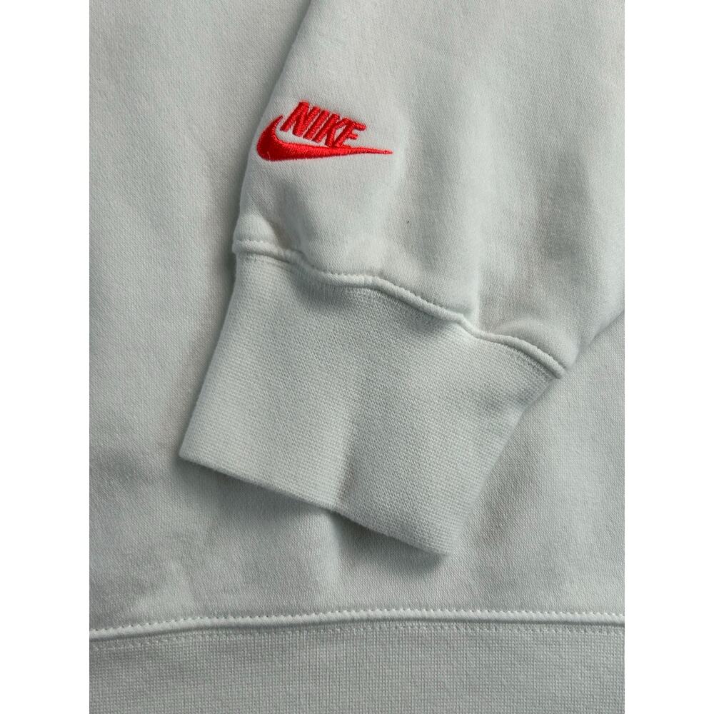 Nike International Sportswear Crewneck Sweatshirt White Red Graphic Logo M XXL - Picture 5 of 8